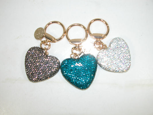 Bling Heart Keychain Purse Charm GF2194