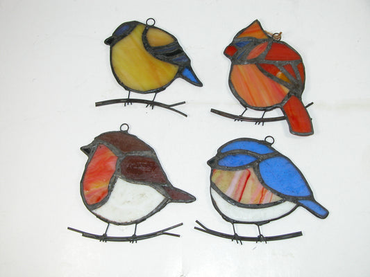 Stained Glass Single Bird GF2192