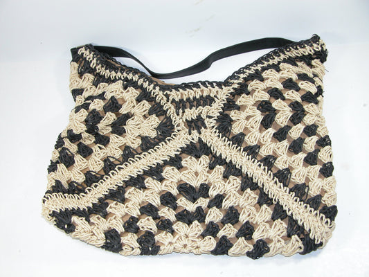 Black and Tan Woven Purse GF2198