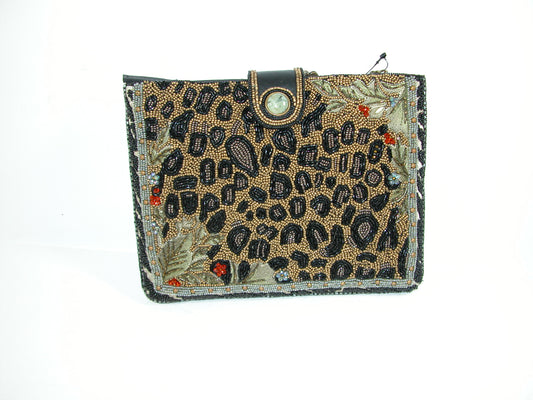 Beaded Purse Handbag Leopard GF3013