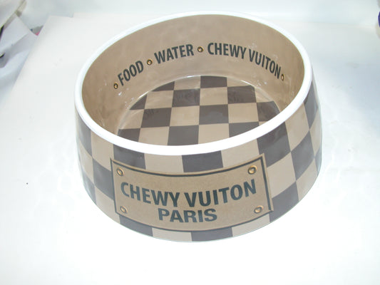 Large Chewy Vuitton Dog Bowl  GF3134
