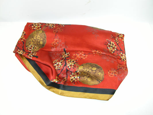 Silk Orange Cherry Blossom Scarf GF3161
