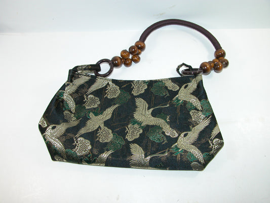 Black Crane Handbag Purse GF3224