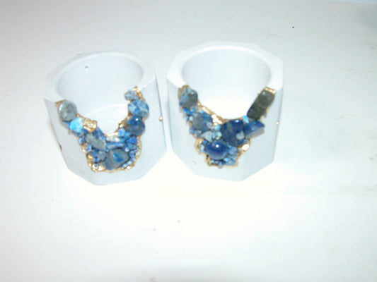 Lapis Gemstone Votive Candle Holder GF3231