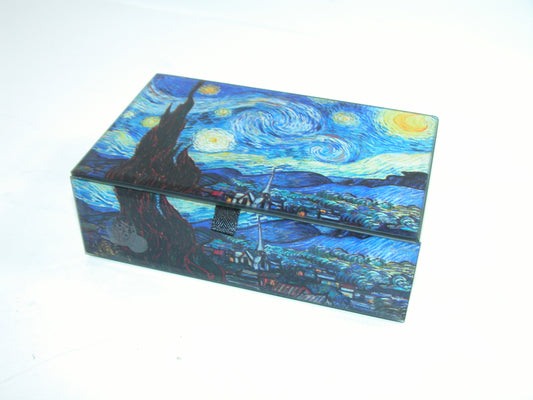 Starry Night Glass Trinket Box GF3152