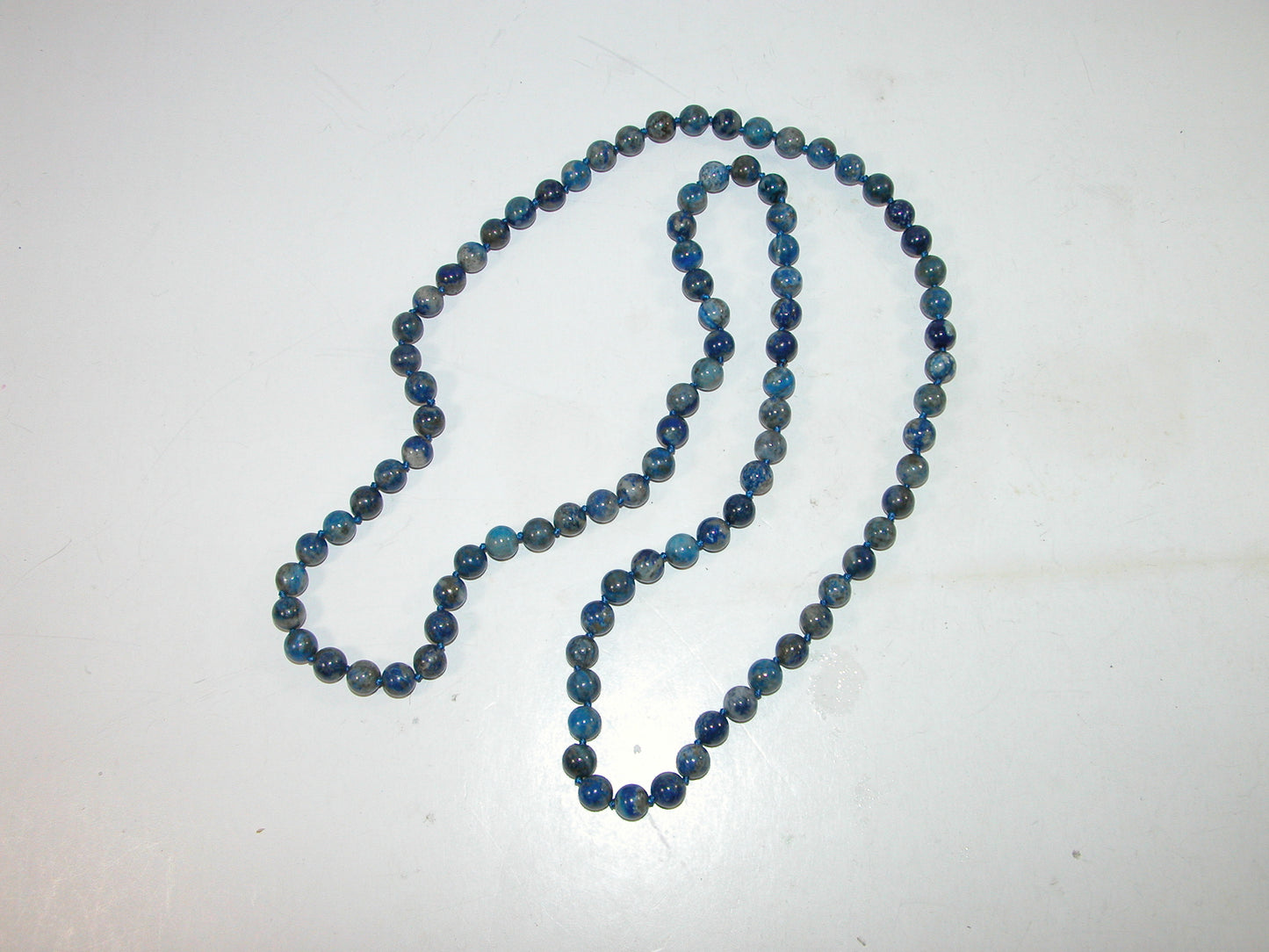 Lapis 36 Inch Knotted Necklace N110