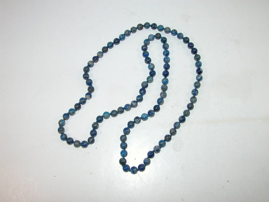 Lapis 36 Inch Knotted Necklace N110
