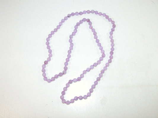Purple Jade 36 Inch Knotted Necklace N112