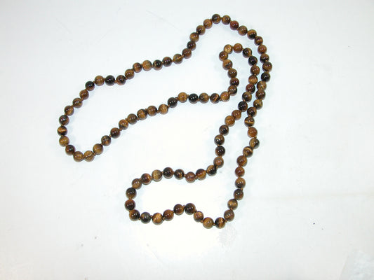 Tiger Eye 36 Inch Knotted Necklace N102