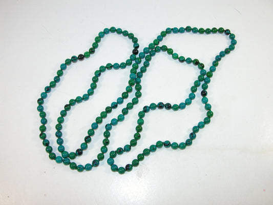 Azurite 60 Inch Knotted Necklace N107