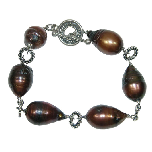 33257 Freshwater Pearl and Sterling Silver Bracelet
