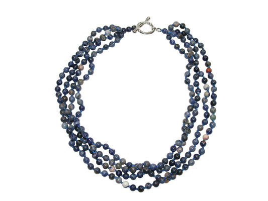 N5483 Sodalite 4 Strand Short Necklace