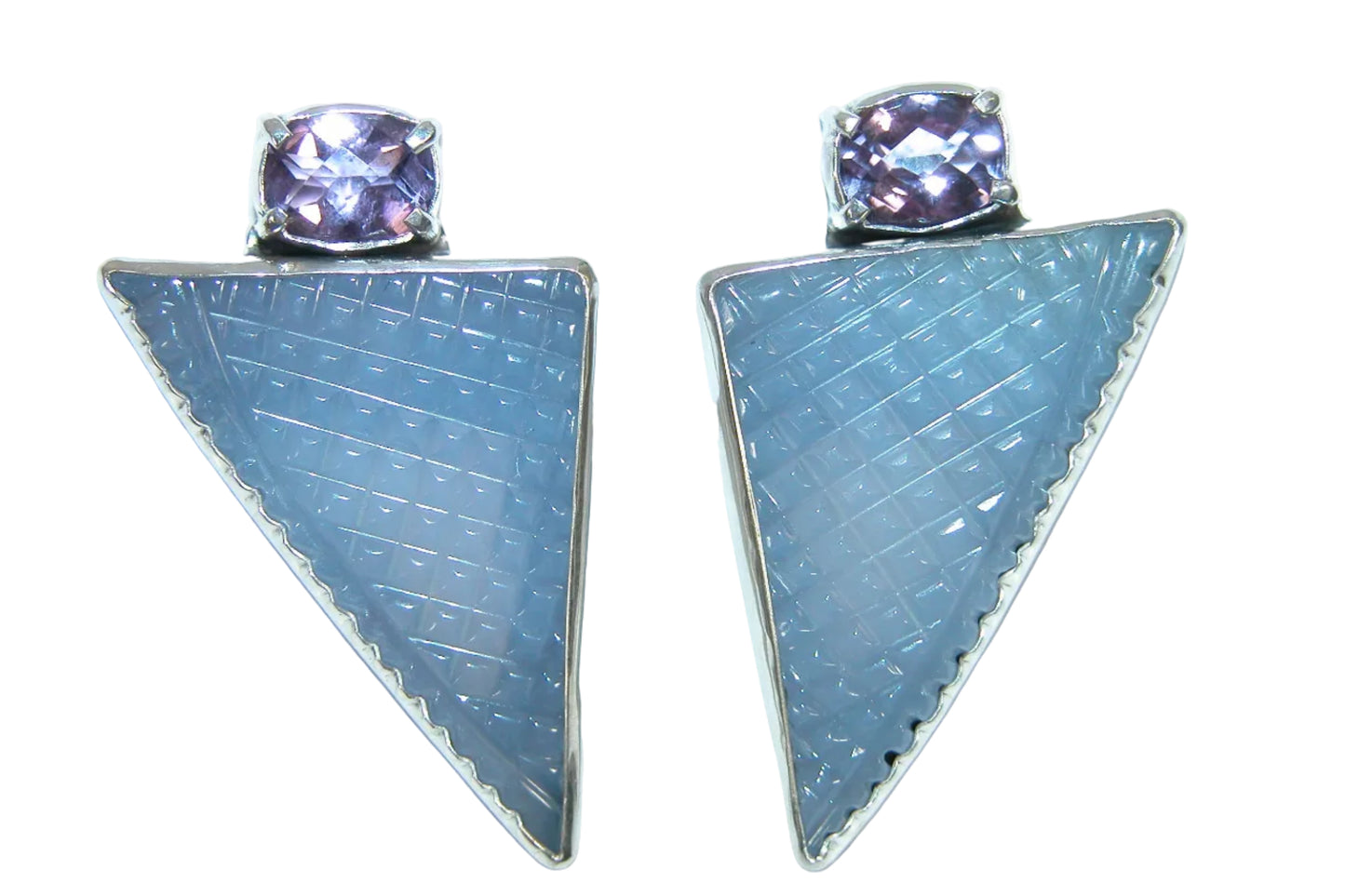 39577 Amethyst Sterling Silver Earrings