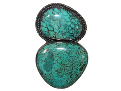 39654 Two-Stone Turquoise Pin / Pendant