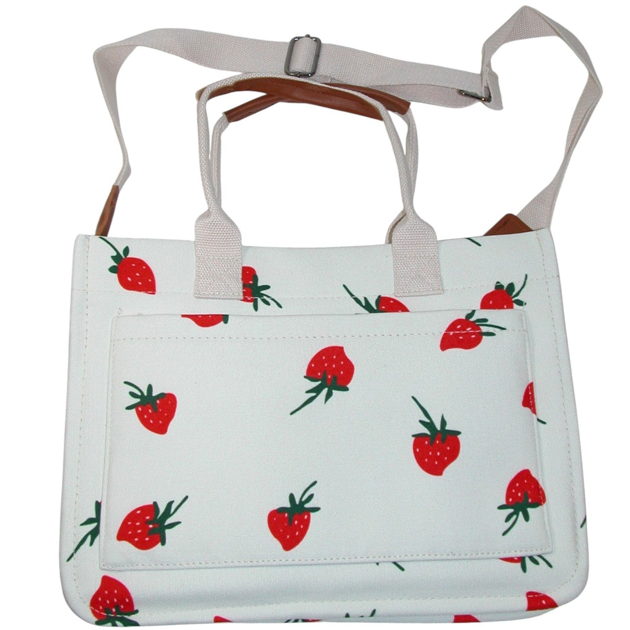 Strawberry Canvas Shopping Tote Bag (GF4201)