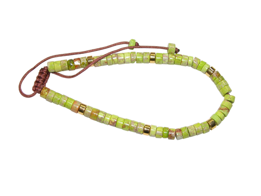 Rondell Adjustable Gemstone Bracelet BR33 Imperial Jasper