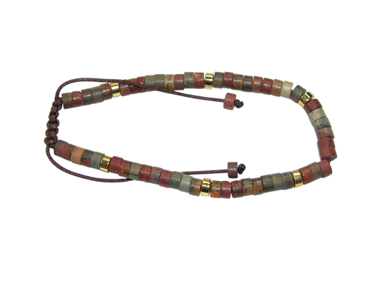Rondell Adjustable Gemstone Bracelet BR17 Jasper