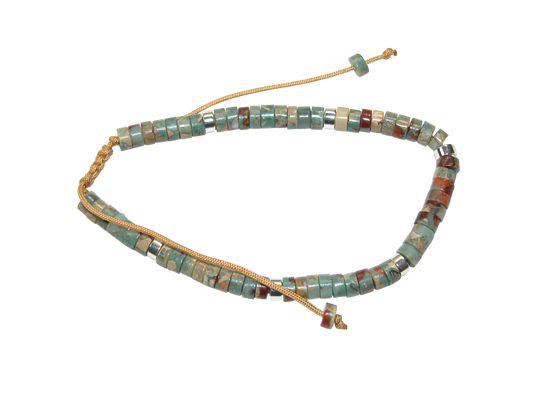 Rondell Adjustable Gemstone Bracelet BR08 Jasper