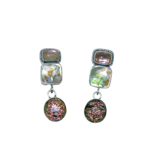 29426 Abalone Dangle Sterling Silver Earrings