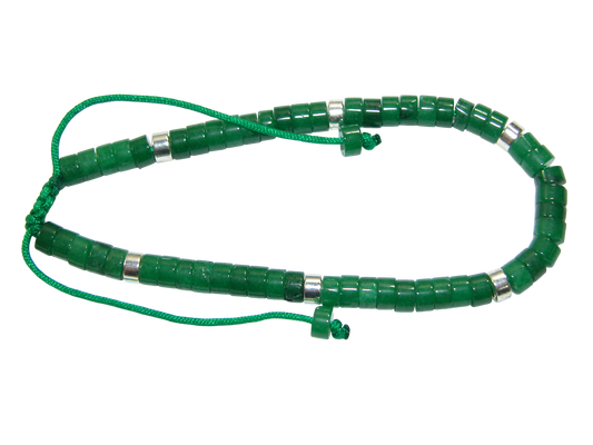 Rondell Adjustable Gemstone Bracelet BR21 Green Onyx