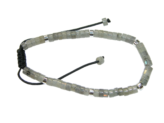 Rondell Adjustable Gemstone Bracelet BR29 Labradorite