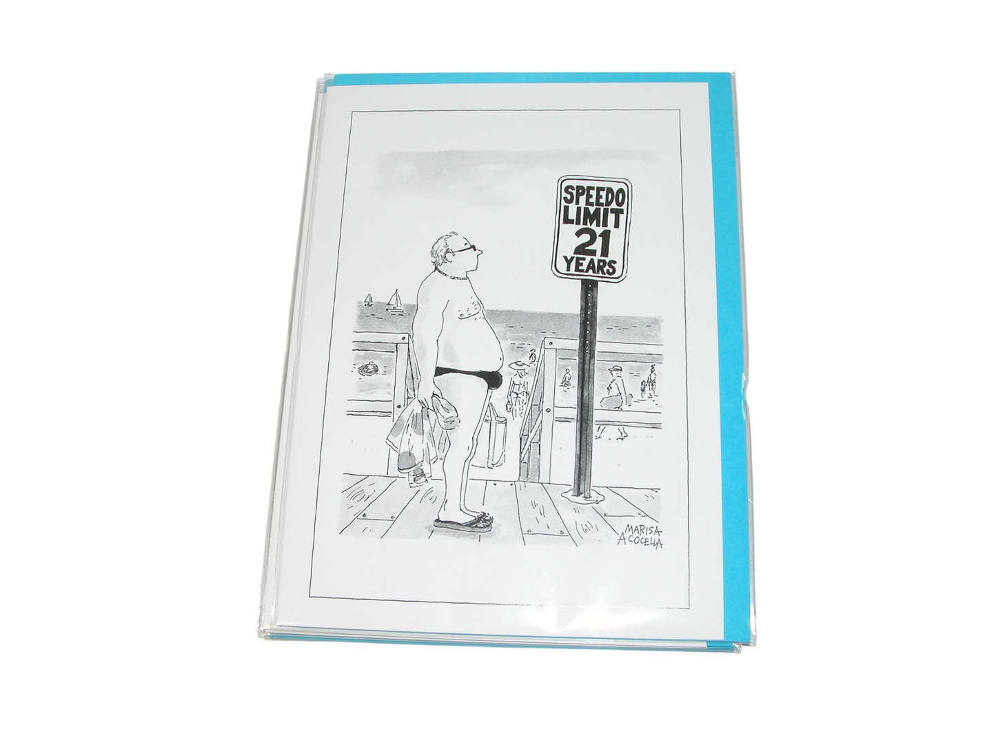 The New Yorker Speedo Limit Greeting Card GF3319
