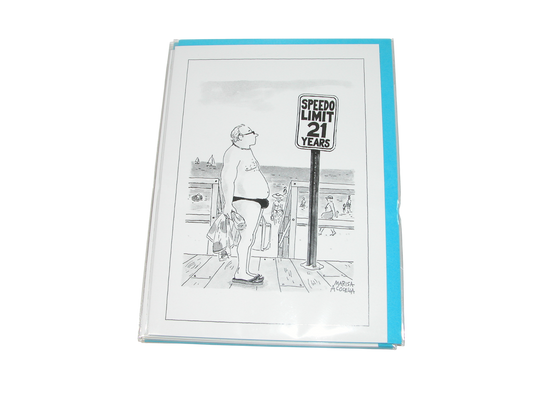 The New Yorker Speedo Limit Greeting Card GF3319
