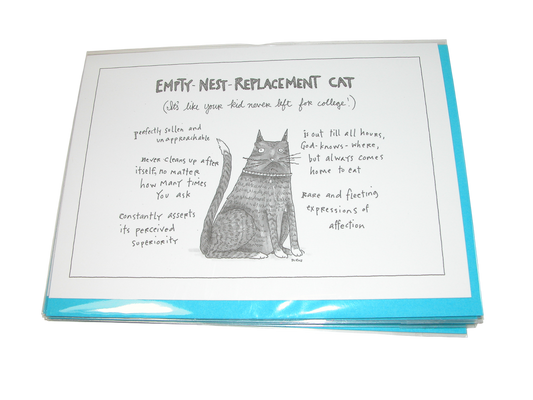 The New Yorker Empty Nest Cat Greeting Card GF3314