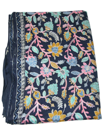 Embroidered Shawl, Navy / Multi (GF4303)
