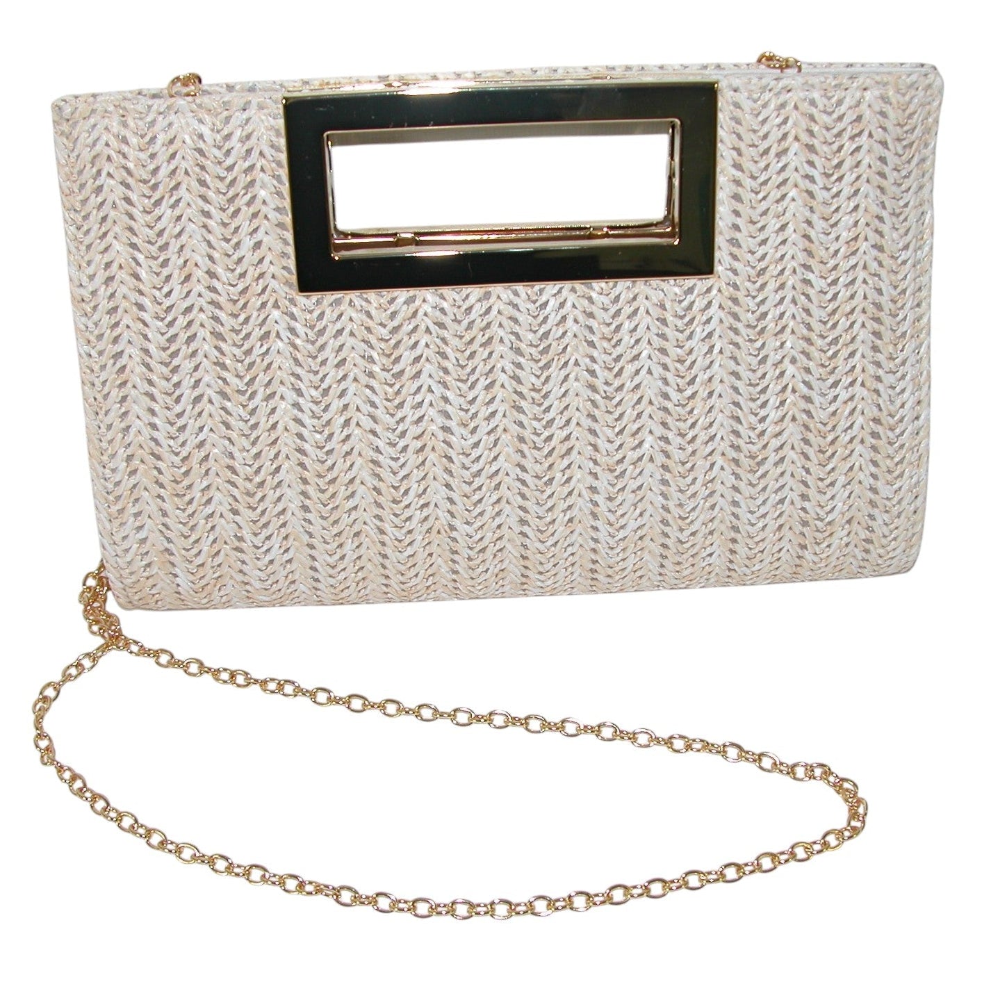 Woven Clutch with Chain Handbag (GF4311)