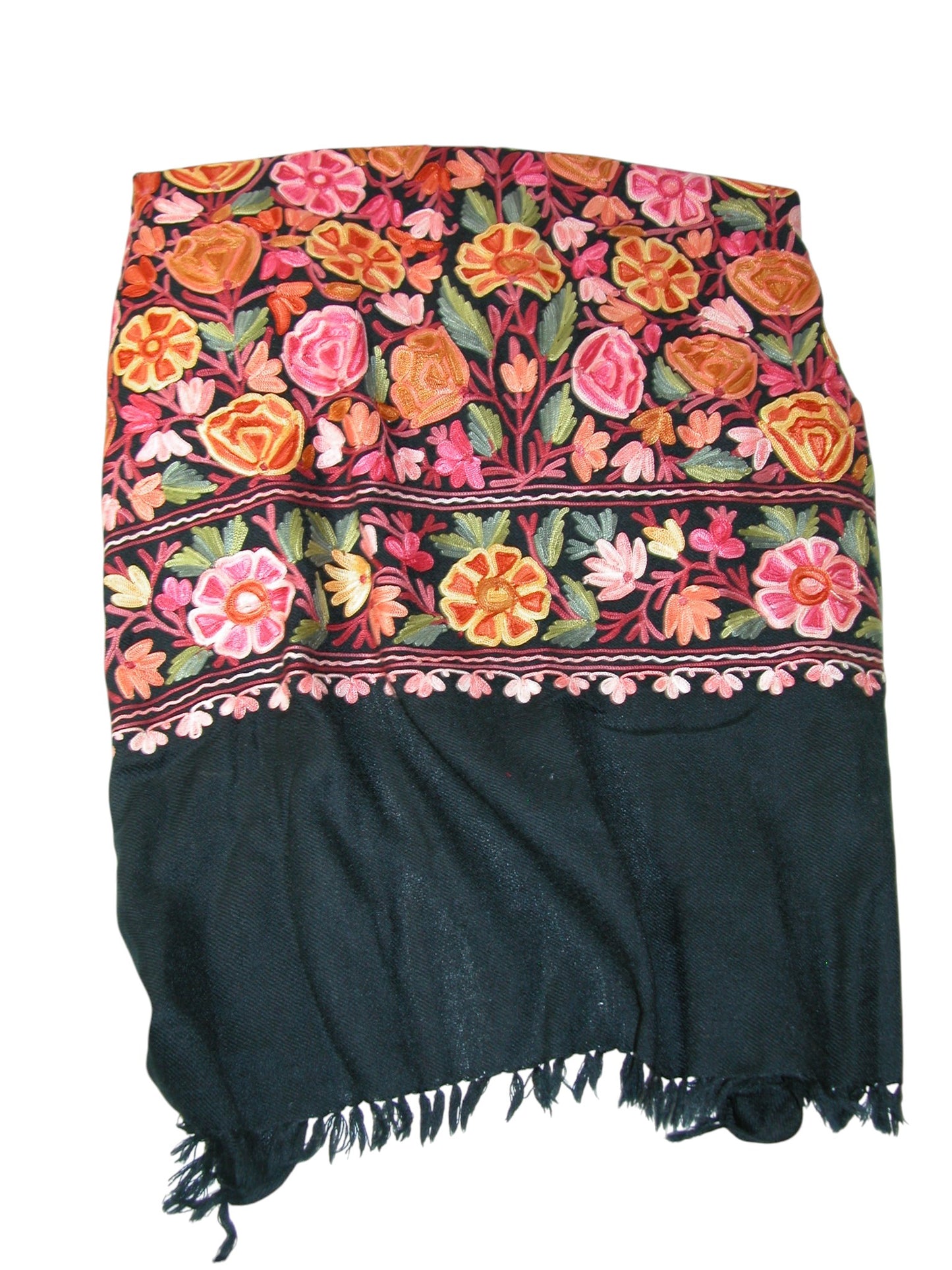 Embroidered Floral Pashmina (GF4328)