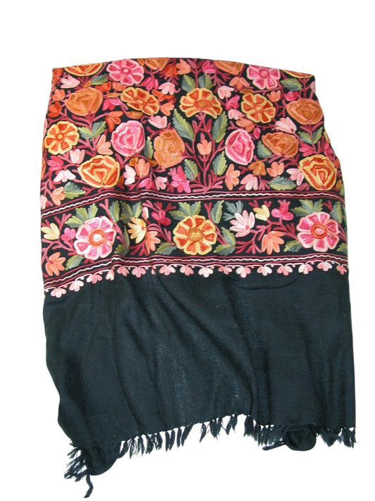 Embroidered Floral Pashmina (GF4328)