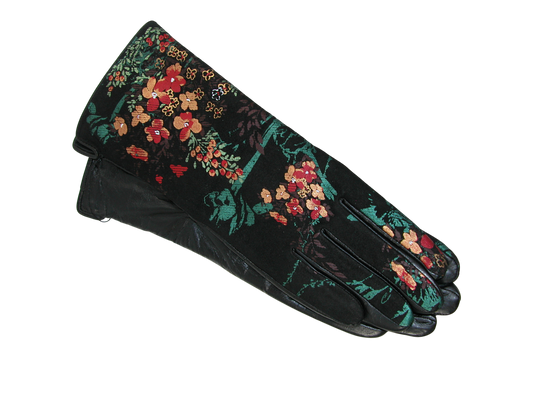 Hand Painted Leather Gloves GF3339
