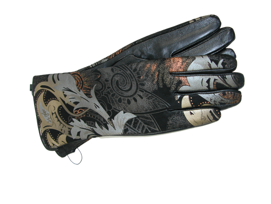Hand Painted Leather Gloves GF3336