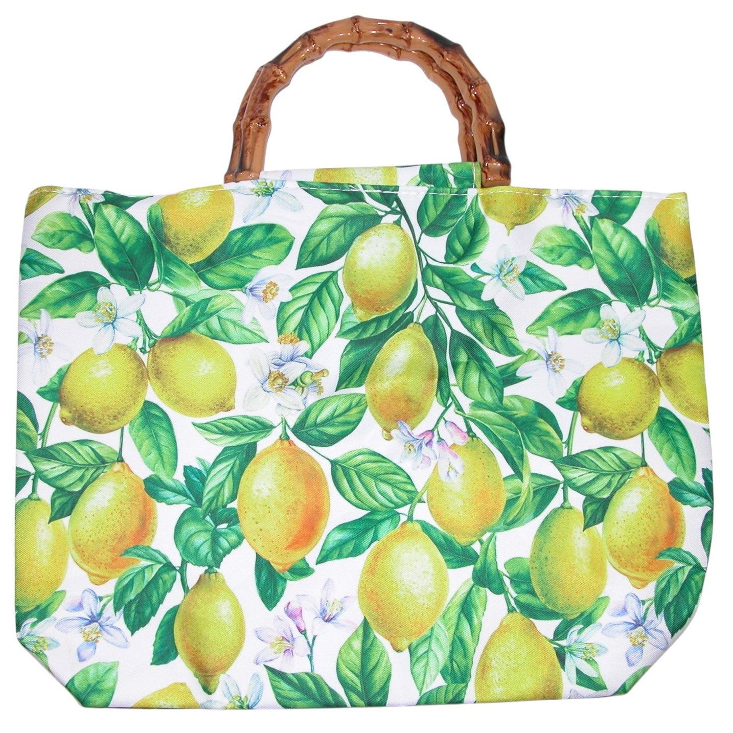 Lemon Handbag Tote with Bamboo Handle (GF4320)