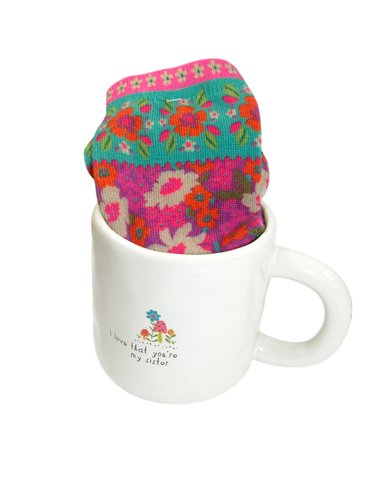 Glad Your My Sister Mug with Socks GF1725