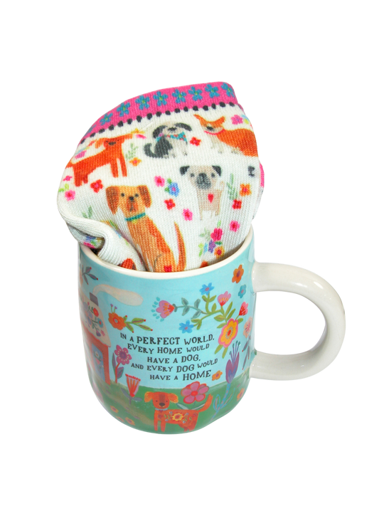 Dog Has Home Mug with Socks GF1717
