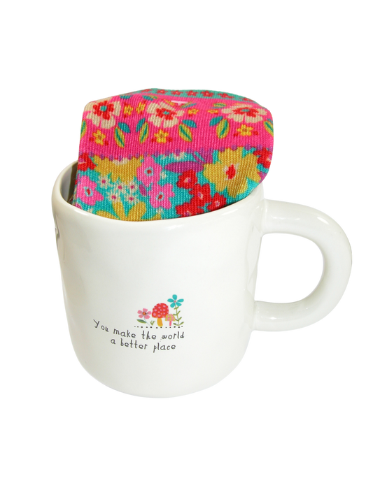 Make the World A Better Place Mug with Socks GF1713