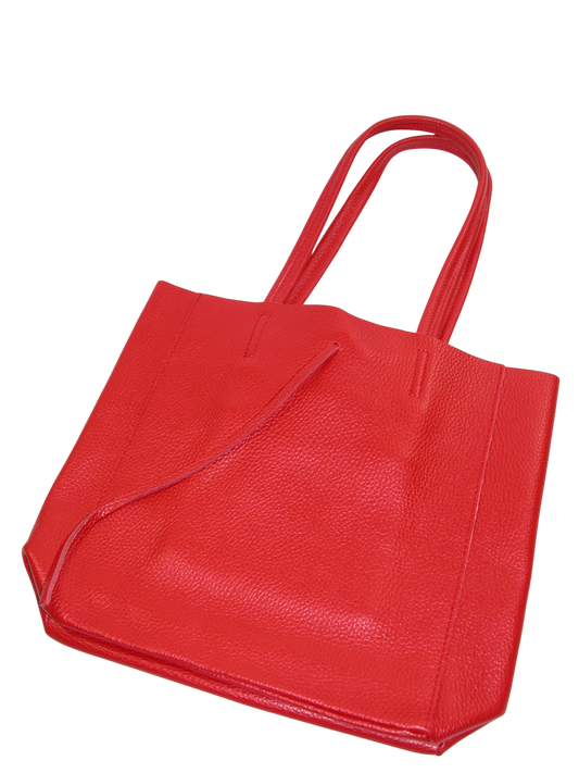 Italian Leather Red Tote GF3373