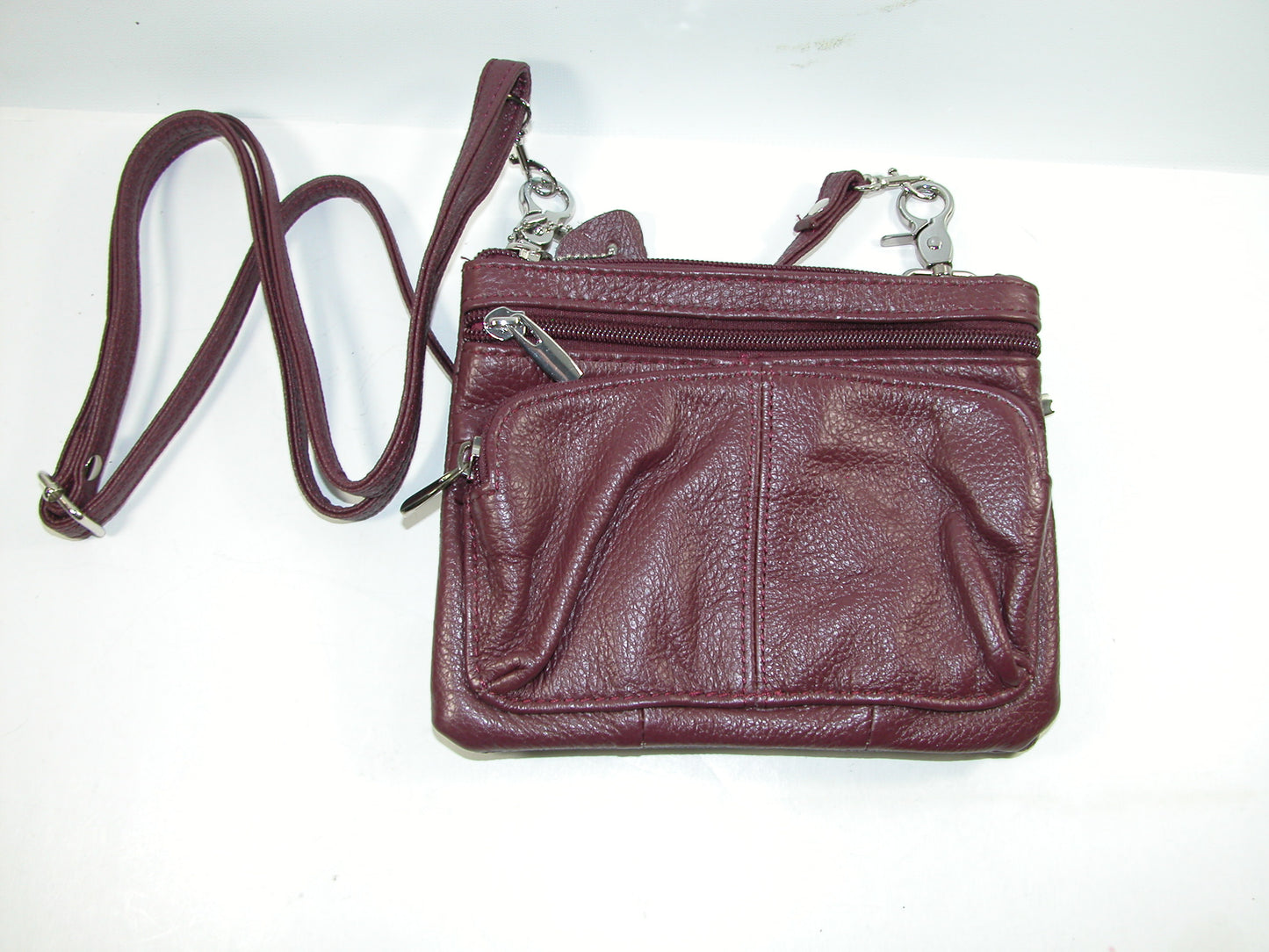 Leather Wine Crossbody GF3378