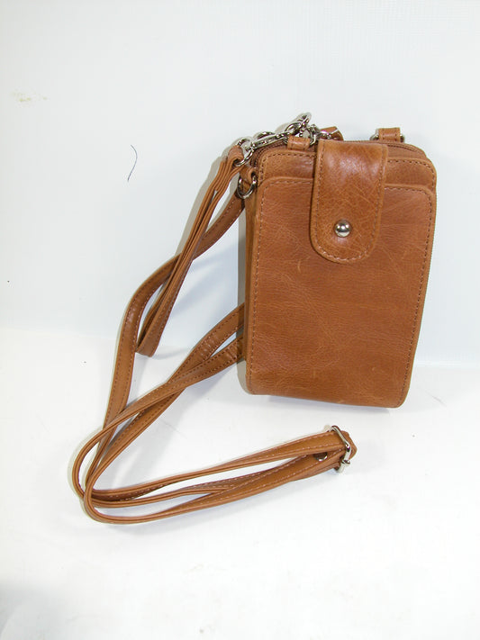 Leather Cell Phone Tan Crossbody GF3377