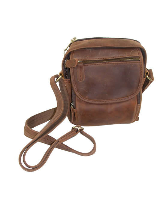 Oiled Leather Crossbody Brown GF3389