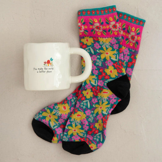 Mug & Sock Gift Set, World Better (GF1713)