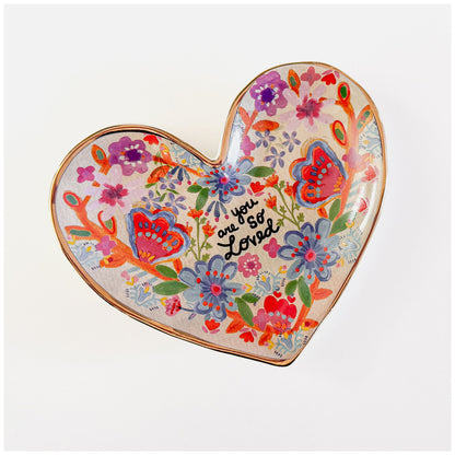 Artsy Ceramic Trinket Dish, You Are So Loved Heart (GF2185)