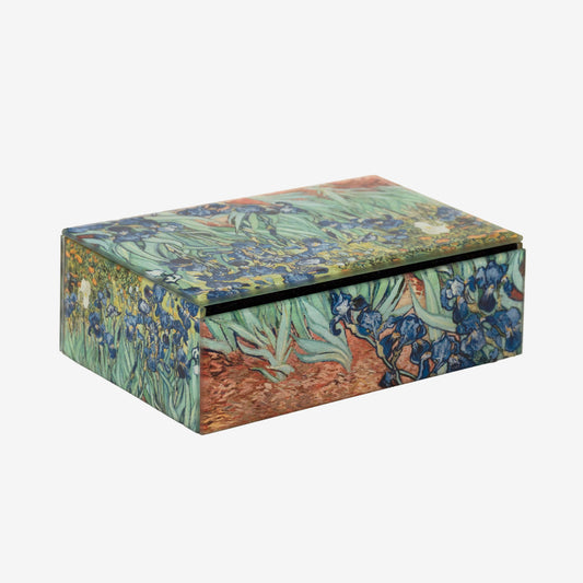 Glass Keepsake Box, Van Gogh Irises (GF3093)