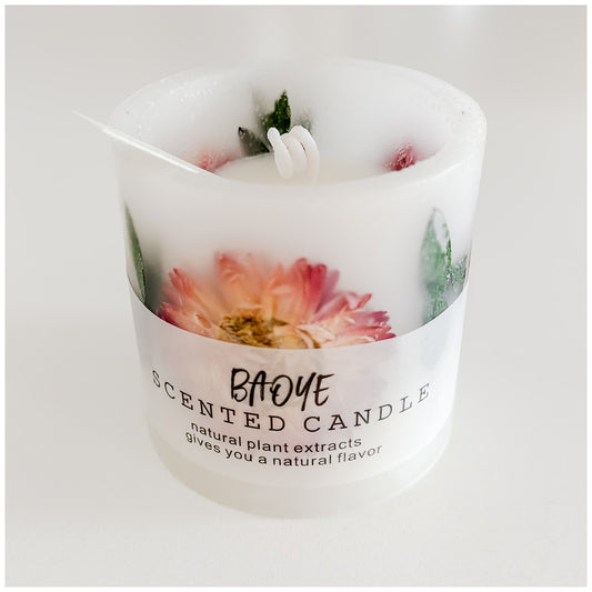 Petal Bloom Floral Candle, White (GF3162)