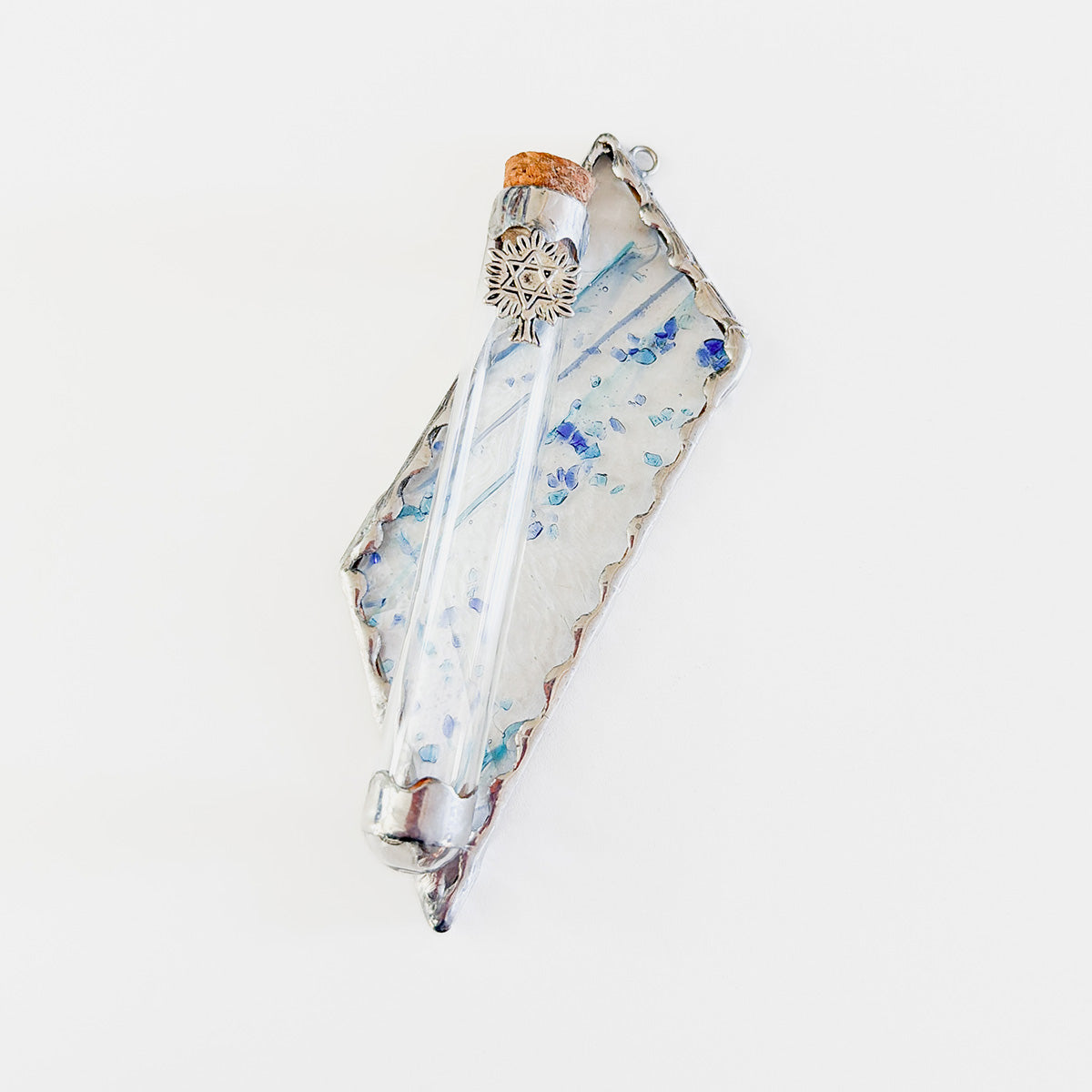 Stained Glass Mezuzah, Speckled (GF3360)