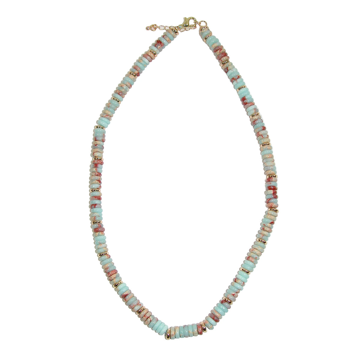 Indian Agate Rondell Necklace GF3396