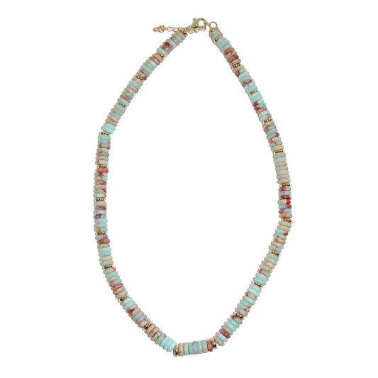 Indian Agate Rondell Necklace GF3396