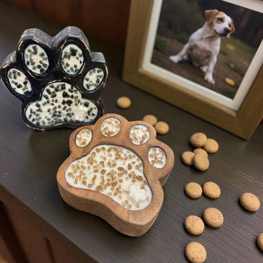 Wooden Pet Paw Candle, Brown (GF3473)